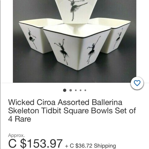 Ciroa Set of 4 square serving bowls - Picture 10 of 10